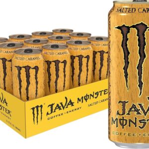 Monster Energy Java Monster Salted Caramel, Coffee + Energy Drink, 15 Fl Oz (Pack of 12)
